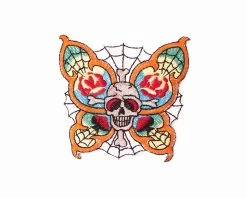 Butterfly Web Skull Patch