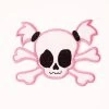 Pink Pigtails Skull Patch