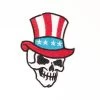 American Top Hat Skull Patch 1 American Top Hat Skull Patch -Fusion Charm Shop IMG 9183 Easy Resize.com