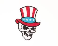 American Top Hat Skull Patch