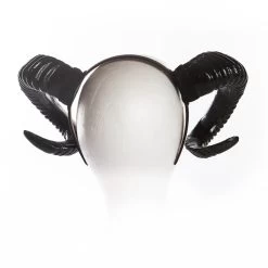 Black Ram Horns Headband