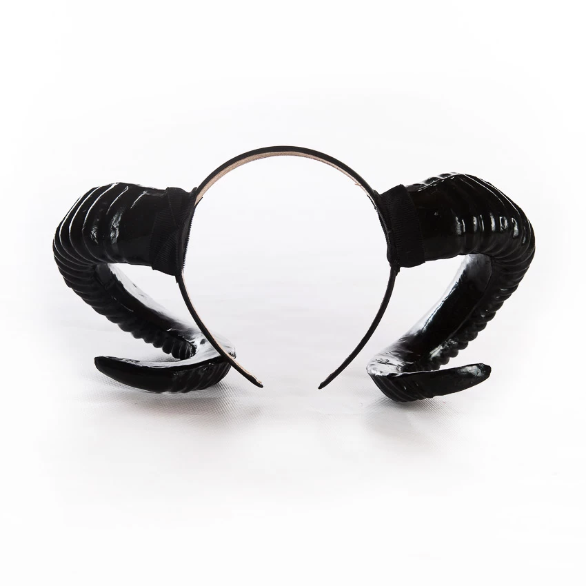 Black Ram Horns Headband 3 Black Ram Horns Headband - Image 2