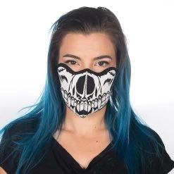 Face Mask – Neoprene Skull Fangs -Fusion Charm Shop IMG 9925