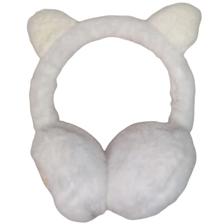 White Cat Earmuffs / Heart Sequins 5 White Cat Earmuffs / Heart Sequins - Image 3