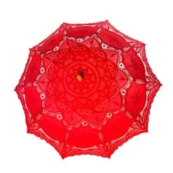 Red Lace Parasol