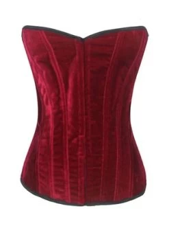 Candace Red Velvet Corset