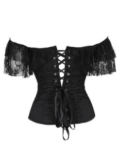 Nicolette – Black Overbust Corset With Lace Shoulder Sleeve -Fusion Charm Shop PHOTO 2021 12 07 17 34 35 1