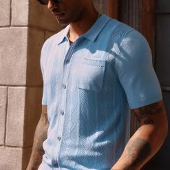 Sonny Collared Shirt – Pastel Blue -Fusion Charm Shop PJ0617S24 04 2XL 4