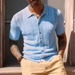 Sonny Collared Shirt – Pastel Blue -Fusion Charm Shop PJ0617S24 04 2XL 6