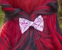 Pink Bandana Bow Clip