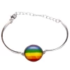 Cute Pride Rainbow LGBTQI Bracelet -Fusion Charm Shop Rainbow metallinen rannekoru