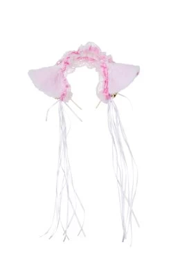 Pink Cat Ear Headband – Long Ribbons