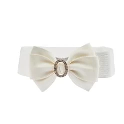 Betty Bow Belt – White