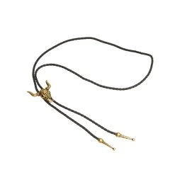 Bolo Tie With Western Longhorn Bull Skull – Bronze