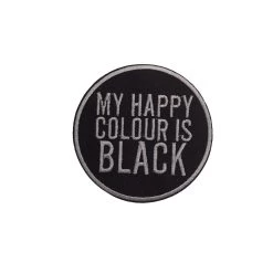 My Happy Colour Is Black Patch
