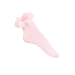 Lila Bow Bobby Socks – Pink