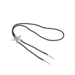 Bolo Tie With Western Star – Silver