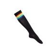 Pride Knee High Socks – Black With Rainbow LGBTQ Stripe -Fusion Charm Shop SPP Cybershop 52
