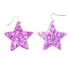 Earrings – Purple Glitter Stars -Fusion Charm Shop SPP Cybershop April 17