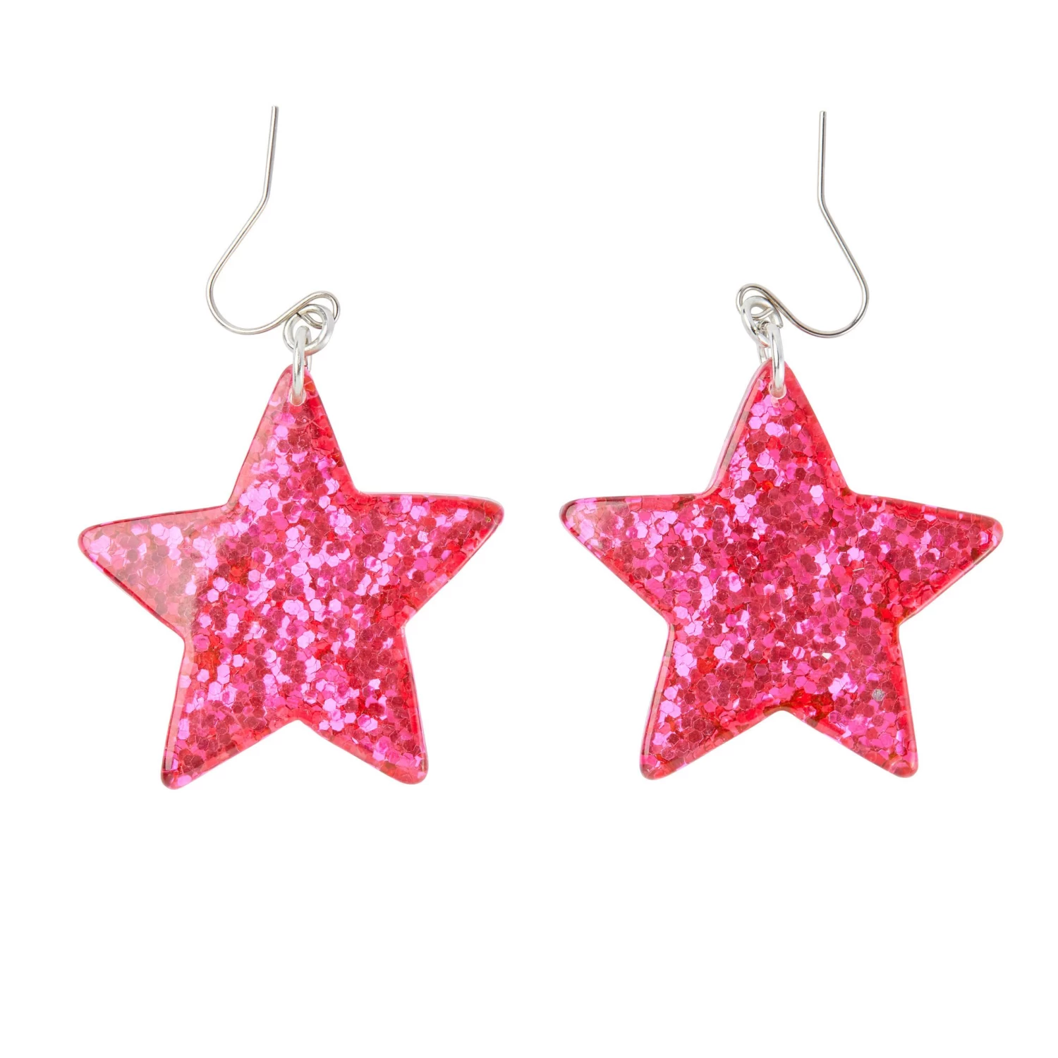 Earrings – Pink Glitter Stars 3 Earrings – Pink Glitter Stars