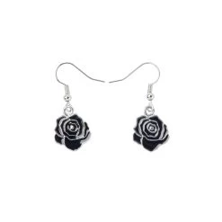 Black Rose Earrings