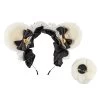 Teddy Bear Ear With Tail Moggy Headband – White/Black -Fusion Charm Shop SPP Cybershop April 44 2 scaled 1
