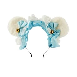Teddy Bear Ears Headband – White/Blue