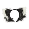 Alana Fur Ear Headband – Black/White