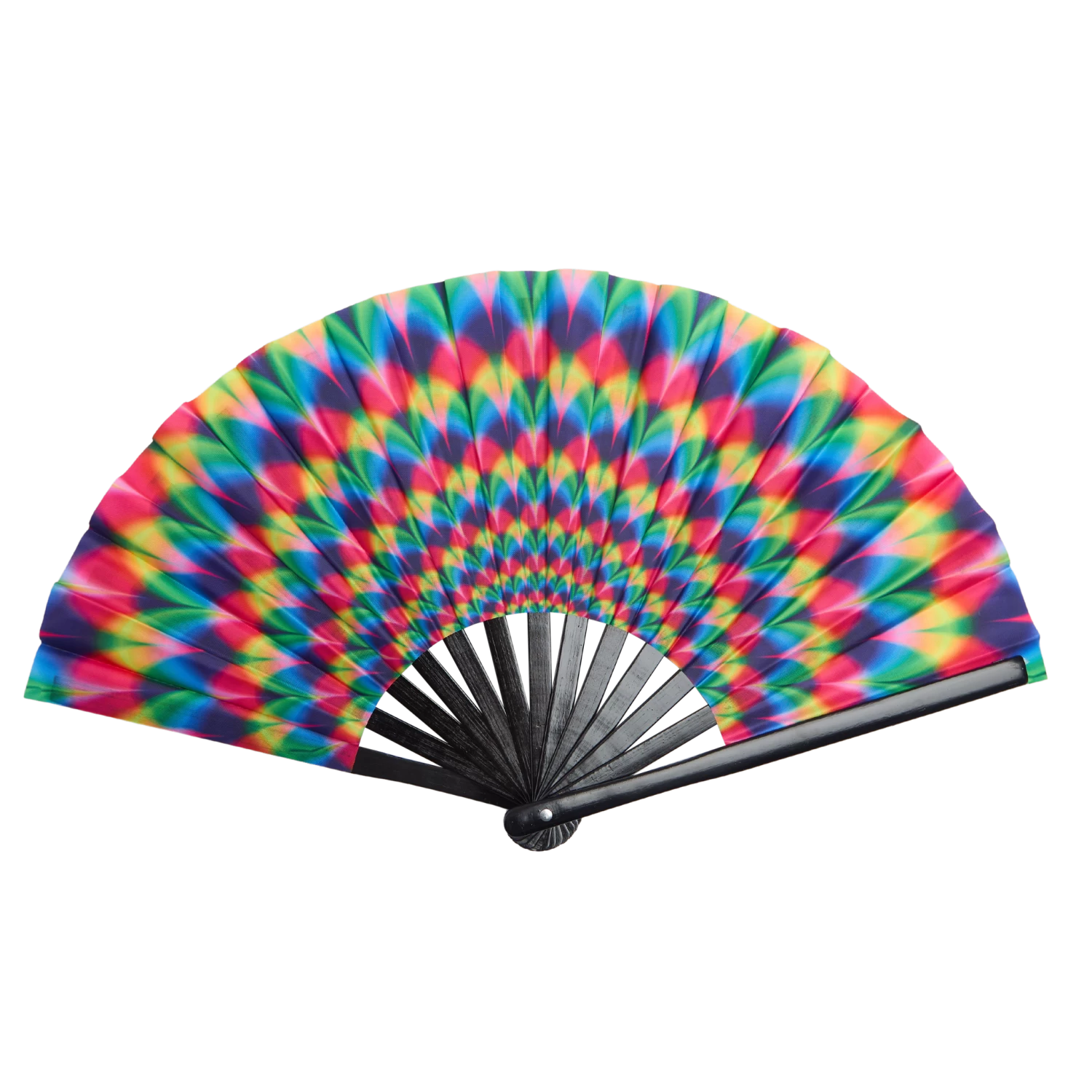 Psychedelic Glo Print Hand Fan 3 Psychedelic Glo Print Hand Fan
