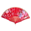 Beautiful Traditional Japanese Flower Hand Fan – Red -Fusion Charm Shop SPP Cybershop Feb 20