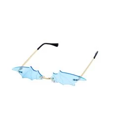 Blue Bat Wing Glasses