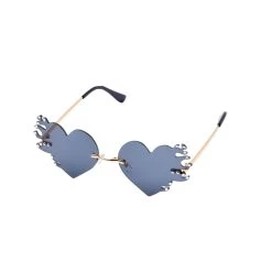 Black Heart Flaming Glasses