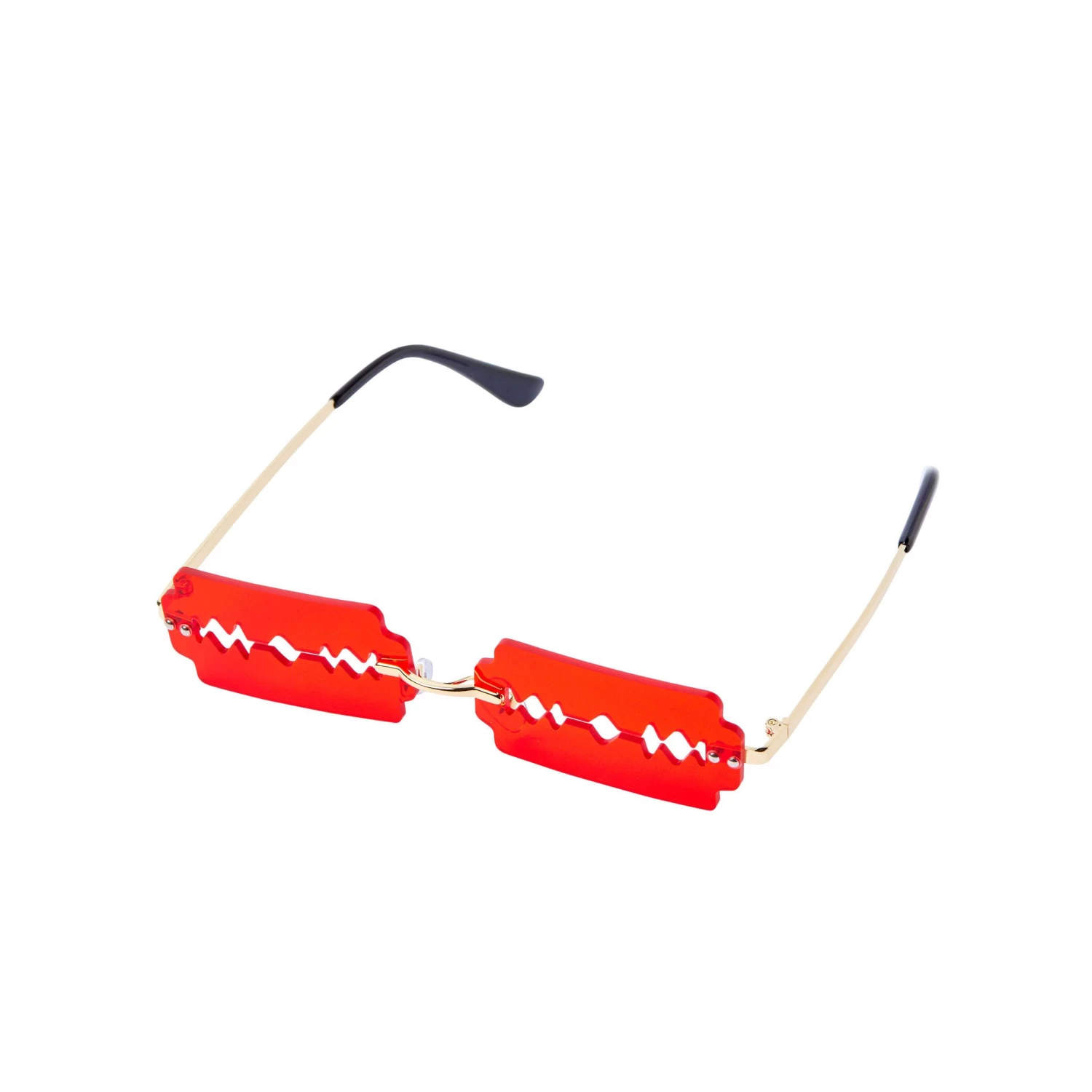 Razor Blade Glasses – Red 3 Razor Blade Glasses – Red