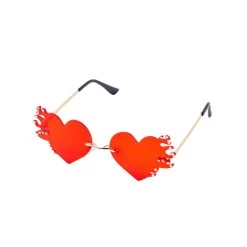 Red Heart Flaming Glasses