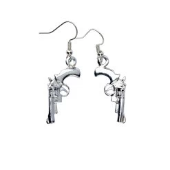 Earrings – Silver Guns