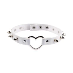 Heart Choker – White Spikes