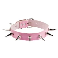 Long Spike Rat Choker – Pink