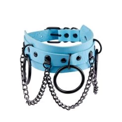 Lydia Blue Choker – Black Rings/Chains