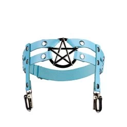 Rainn Light Blue Leg Garter – Metal Pentagram