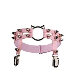 Moon Pink Cat Leg Garter