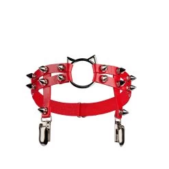 Moon Red Leg Garter – Metal Cat