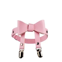 Pink Leg Garter With Bow