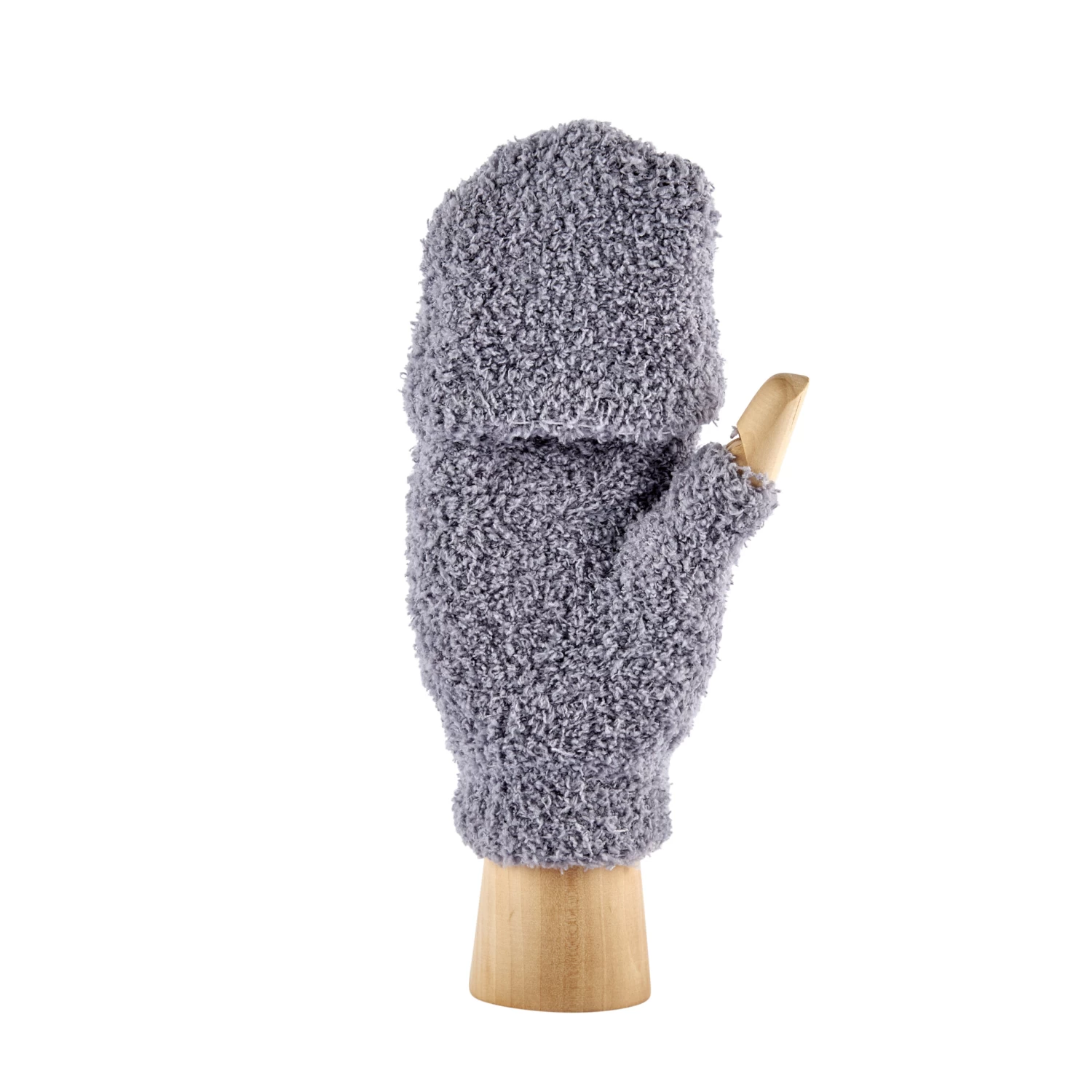 Plain Grey Fingerless Gloves 4 Plain Grey Fingerless Gloves - Image 2