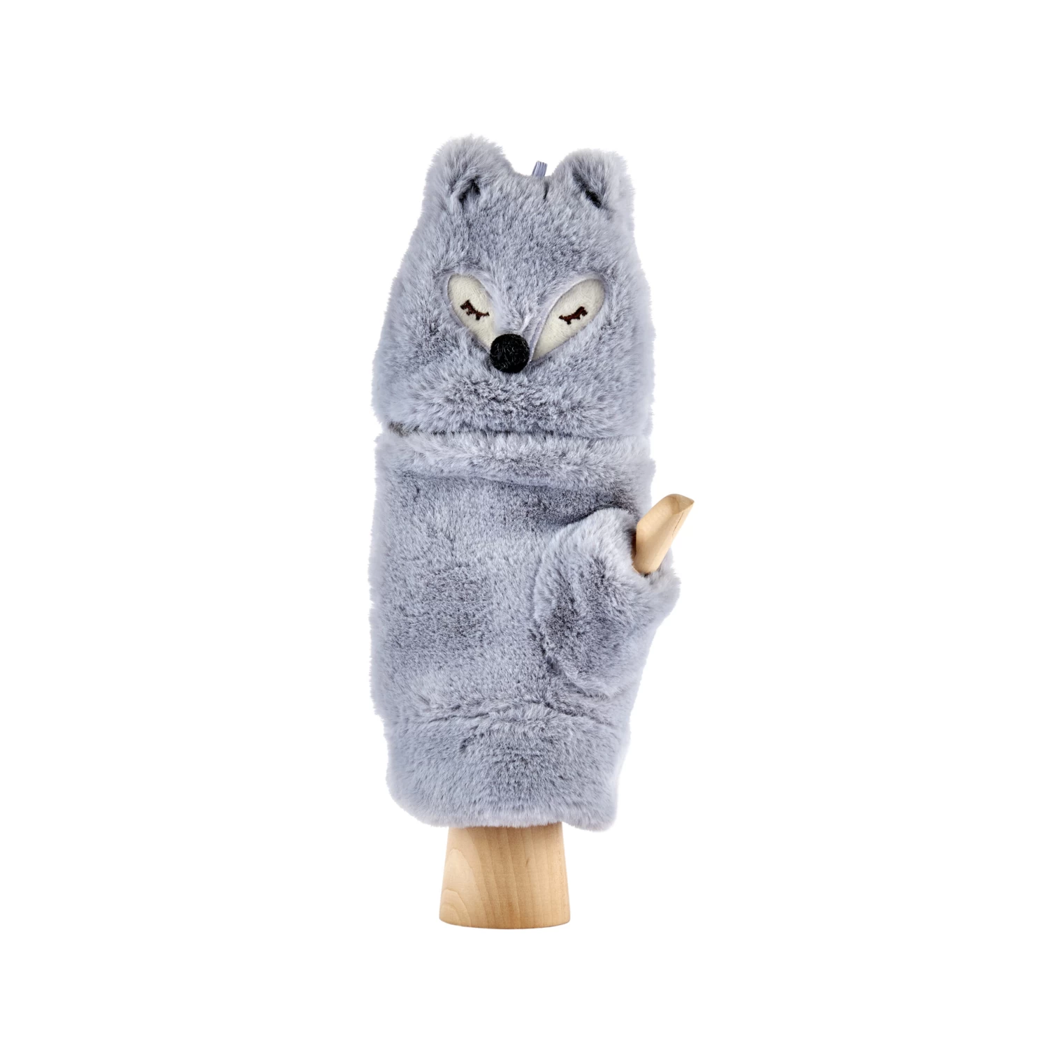 Fox Fur Gloves – Grey 4 Fox Fur Gloves – Grey - Image 2