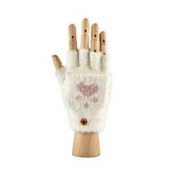 Fingerless Bunny Paw Gloves – White