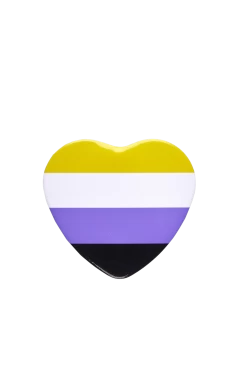 Pride Badge – Non Binary Flag – Heart