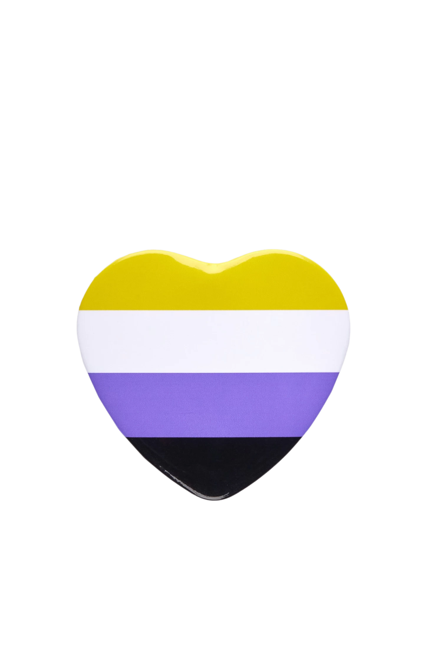 Pride Badge – Non Binary Flag – Heart 3 Pride Badge – Non Binary Flag – Heart