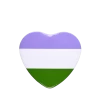 Pride Badge – Genderqueer Flag – Heart -Fusion Charm Shop SPP Cybershop Nov 60