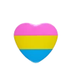 Pride Badge – Pansexual Flag – Heart -Fusion Charm Shop SPP Cybershop Nov 64