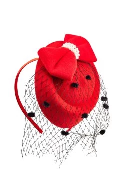 Gwenda Fascinator – Red
